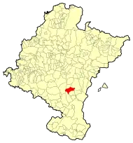 Localização do município de Pitillas em Navarra