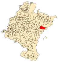 Localização do município de Romanzado em Navarra