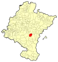 Localização do município de San Martín de Unx em Navarra