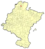 Localização do município de Sumbilla em Navarra