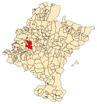 Localização de Yerri em Navarra