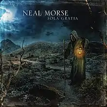 Capa do álbum, com uma homem encapuzado vagando por uma floresta sem vida à noite com um lampião