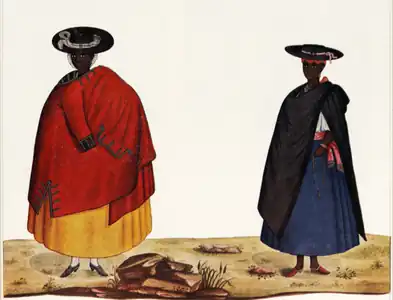 Vestimentas das mucamas negras do Rio de Janeiro.