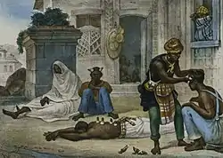 Aplicação de ventosas no Brasil Império (Debret, 1826)