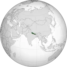 Localização do Nepal