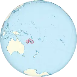 Localização de Nova Caledónia