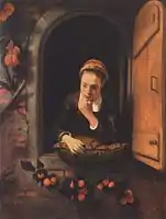 Rapariga na janela (1656 c.), de Nicolaes Maes,  Rijksmuseum, Amsterdão