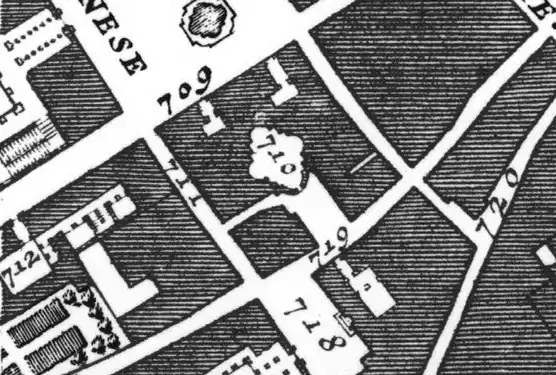 Igreja no Mapa de Nolli (1748), no número 710.