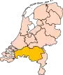 Localização de Brabante do Norte nos Países Baixos