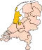 Localização da Holanda do Norte nos Países Baixos