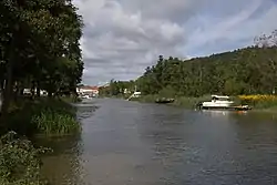 O rio Nordre älv em Kungälv