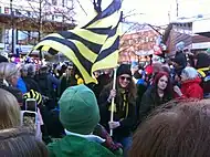 Os adeptos do clube festejam a vitória no Allsvenskan de 2014