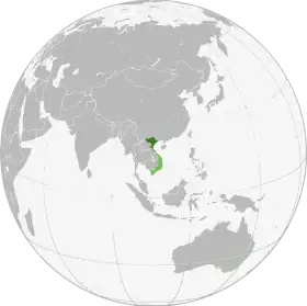 Localização de Vietname do Norte