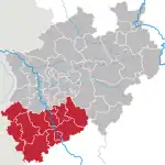 Localização no estado de Renânia do Norte-Vestfália