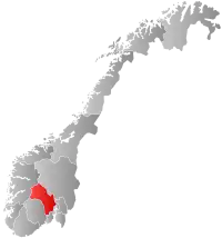 Localização de Buskerud na Noruega