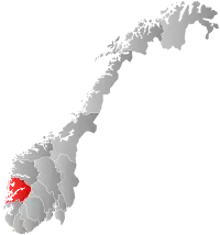 Localização de Hordaland na Noruega