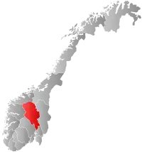 Localização de Oppland na Noruega