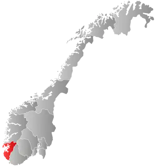 Localização de Rogaland na Noruega