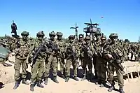 Soldados noruegueses durante um exercício conjunto da OTAN, em 2015, na Letônia.