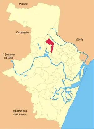 localização do bairro Nova Descoberta no Recife