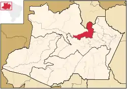 Localização de Novo Airão no Amazonas