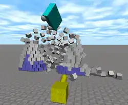 Uma colisão com muitos objetos