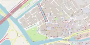 Localização do Canal dos Botirões (a vermelho).