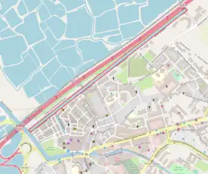 Localização do Canal de São Roque (a vermelho).