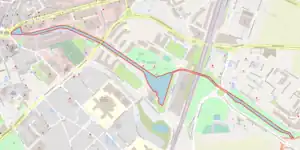 Canal do Cojo (a vermelho).