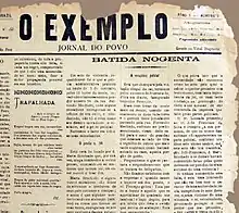 O Exemplo, novembro de 1902. Trecho de artigo sobre batida policial.