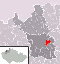 Localização de Obrnice