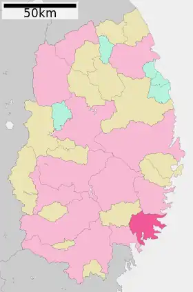 Localização de Ofunato