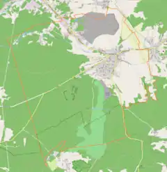 Localização de Ogrodzieniec na Polónia