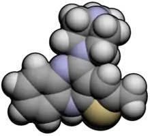Estrutura química de Olanzapina
