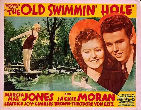 Marcia Mae Jones e Jackie Moran estiveram juntos em diversas aventuras juvenis. The Old Swimmin’ Hole foi uma delas.