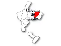 Localização no Concelho de Oliveira de Frades