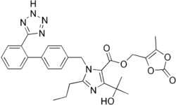 Estrutura química de Olmesartan