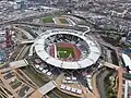 Estádio Olímpico de Londres, utilizado nas cerimônias de abertura, encerramento e nas provas de atletismo.