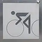 Símbolo do ciclismo, de Otl Aicher, nos Jogos Olímpicos de Munique de 1972
