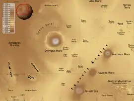 Região de Olympus Mons.