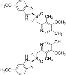 Estrutura química de Omeprazol