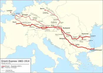 Mapa das paradas de 1883-1914