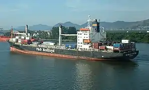 P&O Nedlloyd Vera Cruz saindo de Santos, Brazil em 2000