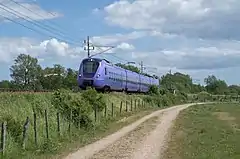 O comboio/trem Pågatåg em Kristianstad