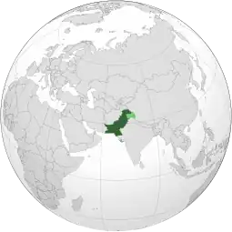 Localização Paquistão