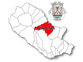 Localização no município de Ponta Delgada