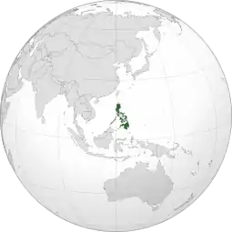 Localização República das Filipinas