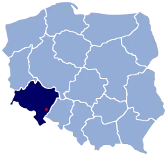 Localização de Niemcza na Polónia