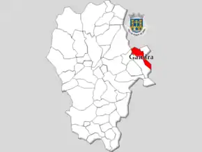 Localização no município de Ponte de Lima