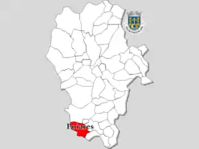 Localização no município de Ponte de Lima